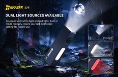 SPERAS U4 Magnetic EDC Keychain Flashlight 500lm