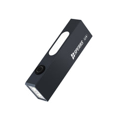 SPERAS U4 black compact everyday carry flashlight with white COB side work light