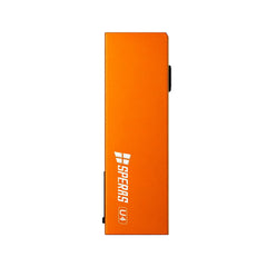 SPERAS U4 orange mini rechargeable flashlight side profile with brand logo