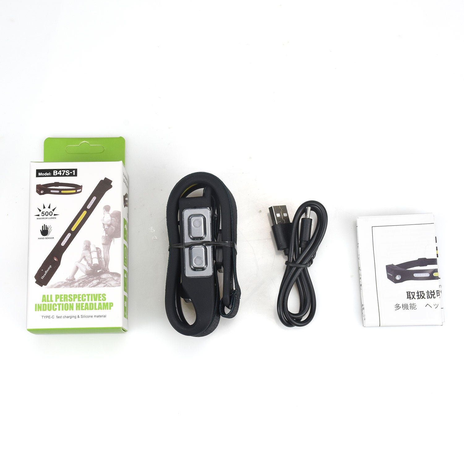 SPERAS B47S-1 500LM Rechargeable Headlamp (White+Red+Motion Senser)