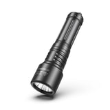 Bludive BD20 dive flashlight head showing AR coated lens and SMO reflector for 7 degree spot beam