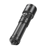 BLUDIVE BD40 PRO 3000lm professional dive light showing stainless steel side switch