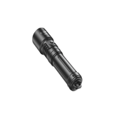 Side view of Bludive BD42 underwater flashlight showing the stainless steel switch for glove use