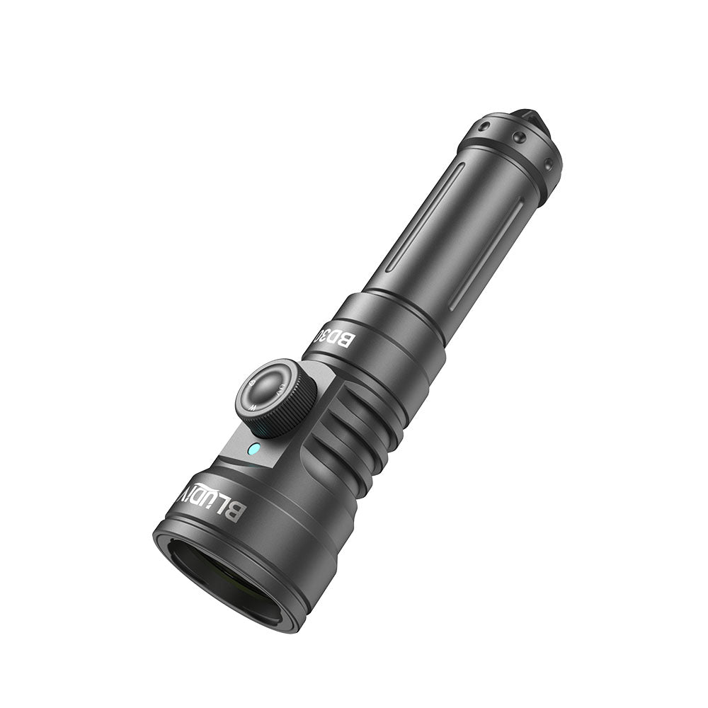 BLUDIVE BD30 150m submersible diving flashlight designed for underwater videography