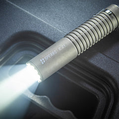 SPERAS E21 2000 lumen high-intensity beam illuminating dark outdoor environment