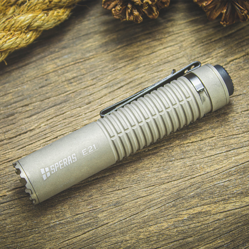 SPERAS E21 Titanium 2-in-1 Tactical Flashlight & Power Bank | 2000Lm 5000mAh