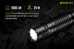 SPERAS EST 2 1900 lumens and 211 meters extreme beam distance tactical search light