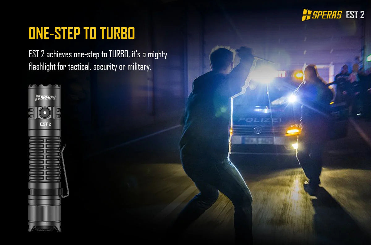 Law enforcement and security personnel using SPERAS EST2 high lumen tactical flashlight