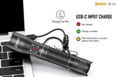 USB-C rechargeable tactical flashlight SPERAS EST MAX