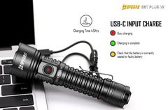 USB-C fast charging port and 5000mAh battery for SPERAS EST PLUS V3 tactical light