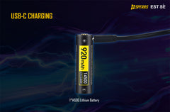 SPERAS EST SE tactical flashlight direct USB-C rechargeable 14500 lithium battery