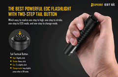 Tactical dual step tail button of SPERAS EST SE edc flashlight