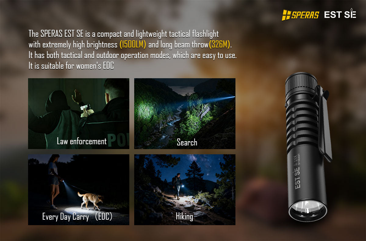 SPERAS EST SE everyday carry EDC flashlight scenario