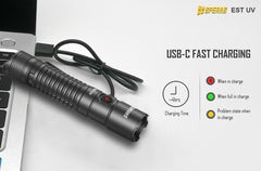 Type-C fast charging tactical flashlight in 4 hours