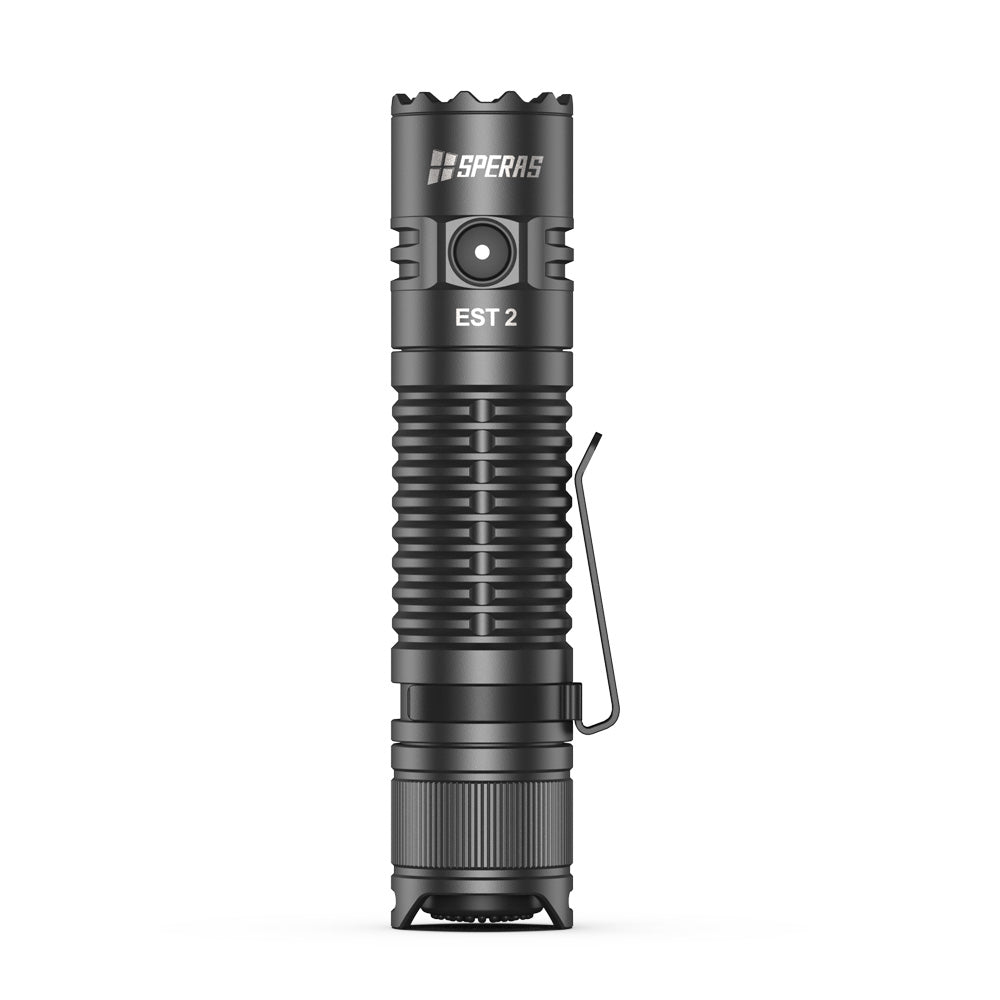 Front view of SPERAS EST 2 showing side switch and battery indicator