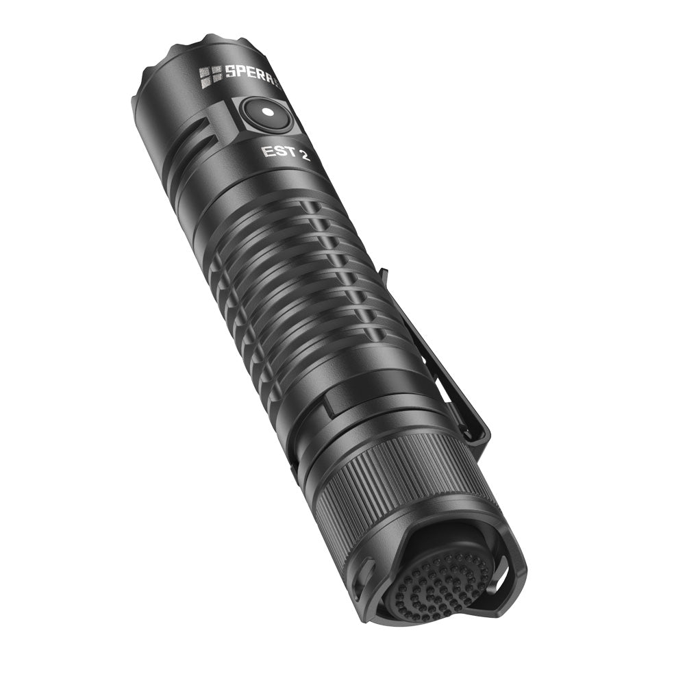 U-shaped tailcap and tactical tail switch of SPERAS EST 2 police flashlight
