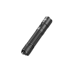 Top-down angled view of the SPERAS EST UV flashlight highlighting the tactical tail switch design