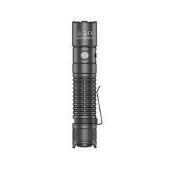 Back view of the SPERAS EST UV tactical light showing the 5W 365nm UV lens and black glass filter