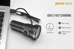 SPERAS M4 V3 Type-C rechargeable tactical flashlight 45 min fast charging