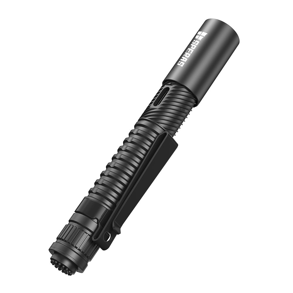 SPERAS EST MIC compact tactical flashlight with innovative unscrewed body design