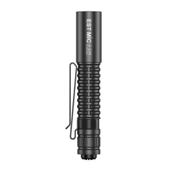Side profile view of SPERAS EST MIC pocket penlight with dual direction clip