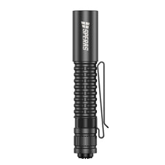Side profile view of SPERAS EST MIC 700lm compact EDC flashlight with sleek black finish