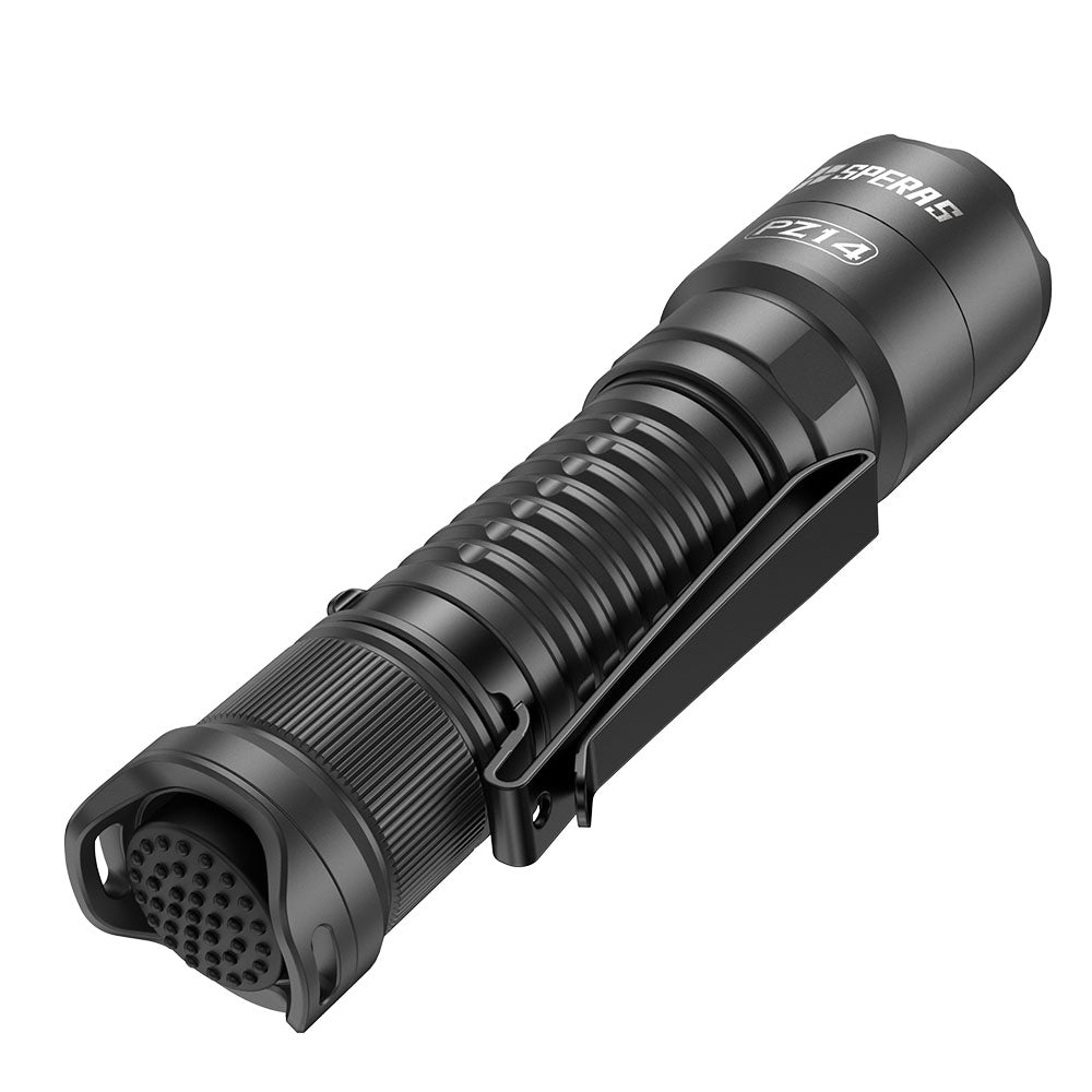 Front angled view of the SPERAS PZ14 focusing lens and bezel