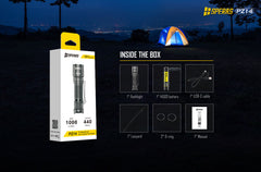 SPERAS PZ14 tactical flashlight complete retail packaging and included accessories