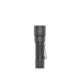 Vertical profile of the SPERAS PZ16 2400 lumen EDC flashlight, highlighting the aerospace aluminum body and deep-carry tactical clip.