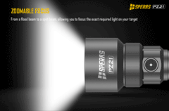 SPERAS PZ21 smooth adjustable focus from spotlight to floodlight for hunting trips
