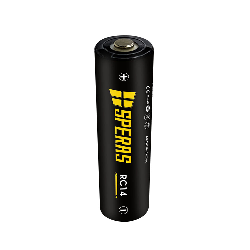 SPERAS RC14 920mAh 14500 rechargeable lithium battery for EDC flashlights