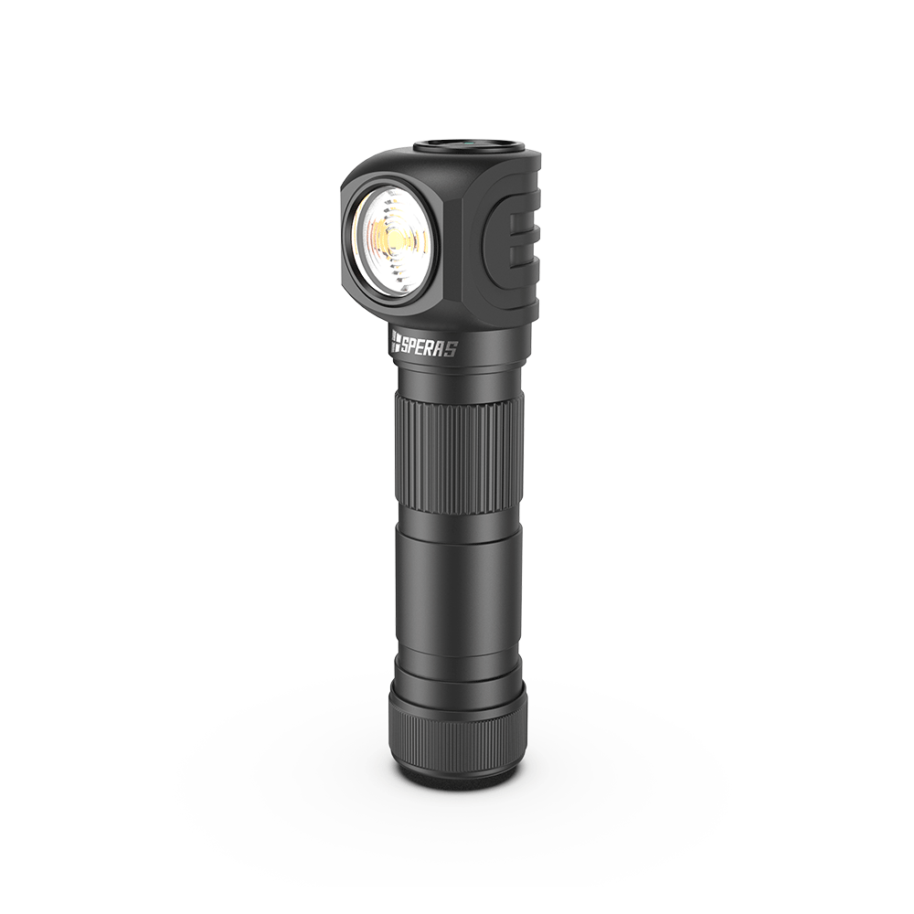 SPERAS SH18 multi-functional headlamp featuring a focused 250m long throw Fresnel lens