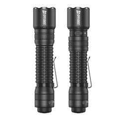 Front and back profile of the SPERAS EST30 18650 professional outdoor flashlight