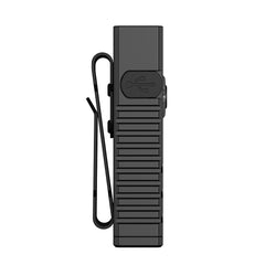 Back view of the Black SPERAS U3 showing the secure clip for backpacks and belts