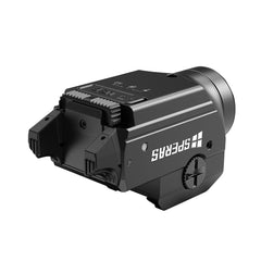 Detailed view of the SPERAS WL40-GL universal mounting bracket and ambidextrous control switch