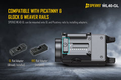 SPERAS WL40-GL universal rail compatibility and mount alignment for standard weapon setups