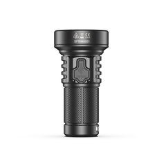 Black SPERAS M4 pocket flashlight rear profile highlighting the Type III hard-anodized aerospace aluminum body