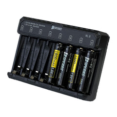 SPERAS NL8 smart auto-detection charger safely powering up multiple batteries