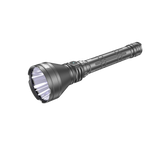 Close-up of the SPERAS T217 V3 flashlight head and reflector delivering a 1500-meter focused beam
