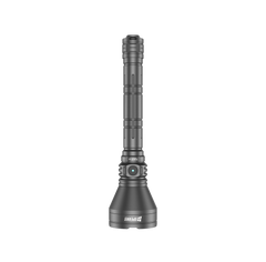 SPERAS T217 V3 high performance flashlight standing upright highlighting the tactical tail switch