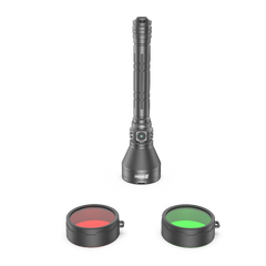SPERAS T217 V3 long range hunting flashlight with optional red and green rubber filters