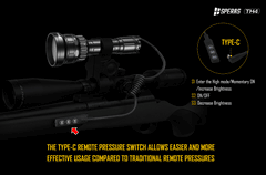 SPERAS TH4 stepless dimming control for stealthy coyote hunting light operation