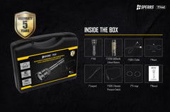 SPERAS TH4 predator light packaging box contents and accessories including equipment mount