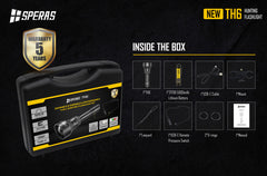 SPERAS TH6 hunting flashlight package contents and outdoor gear accessories