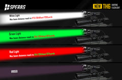 SPERAS TH6 4-in-1 integrated RGB flashlight colors for predator tracking
