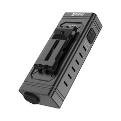SPERAS U2T black flashlight highlighting the secure pocket clip design