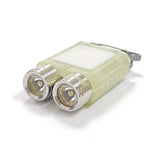 Dual lens of the SPERAS V2 camping light delivering a brilliant 550-lumen beam