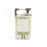 Front view of SPERAS V2 keychain flashlight with integrated beer bottle opener