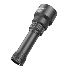 SPERAS PZ21 2700-lumen adjustable focus flashlight showing ergonomic side switch