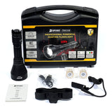 SPERAS TH11K professional powerful hunting flashlight complete kit with hard case, interchangeable LED modules, scope mount, and remote switch